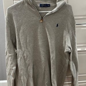 Men’s Polo 1/4 zip  cotton long sleeve sweater